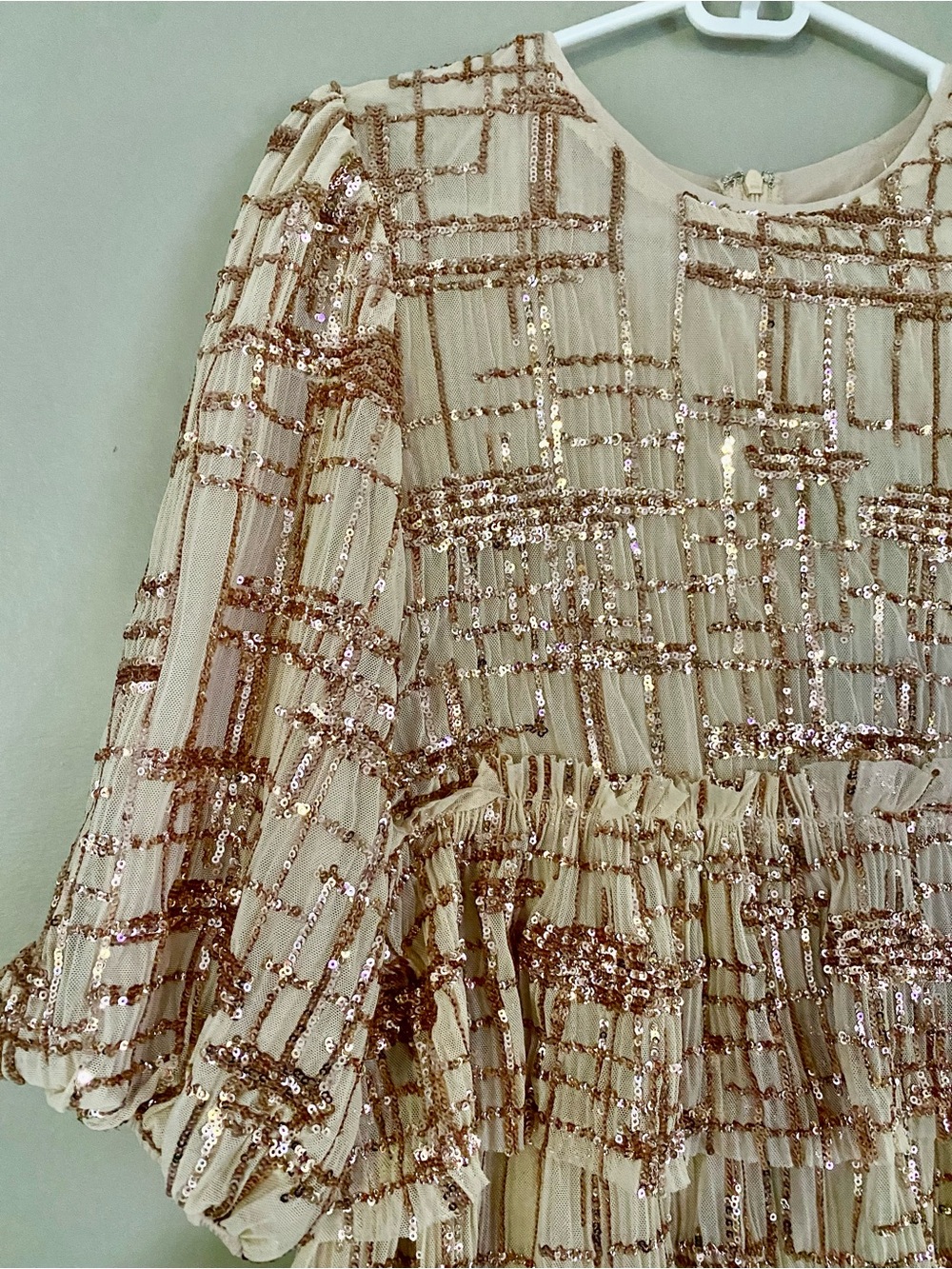 En Saison Embellished Tiered Midi Dress - Picture 5 of 10
